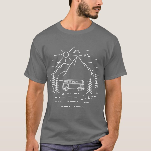 T-shirt Van Life camping Nature Vanlife Camper Vêtements (Devant)
