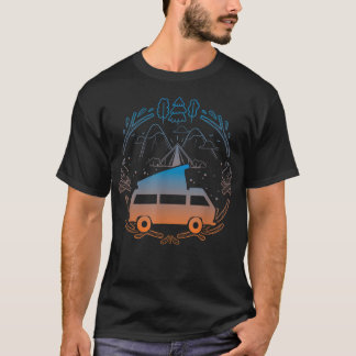 T-shirt Van Life Design - Vanagon Van Bus Dipper Campfire