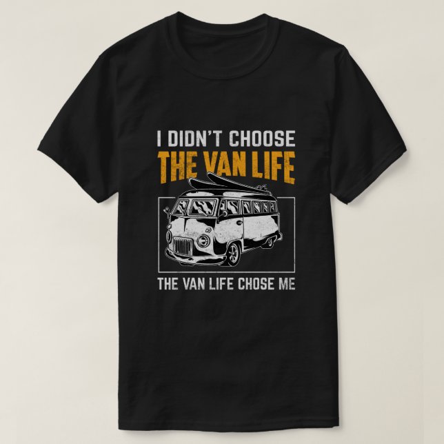 T-shirt van life m'a choisi retro campervan travel (Design devant)