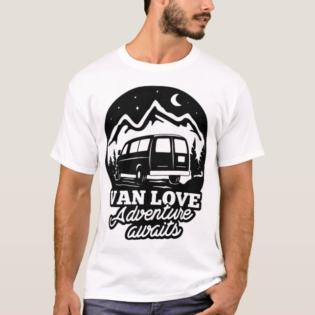 T-shirt Van Love noir (Devant)