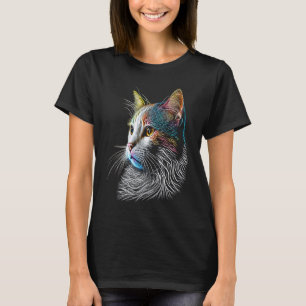 T-shirt Van turc Graphique coloré Chat Papa Maman Femmes