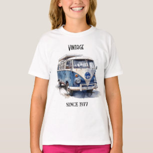 T-shirt Van vintage dans Delft Blue personnalisable