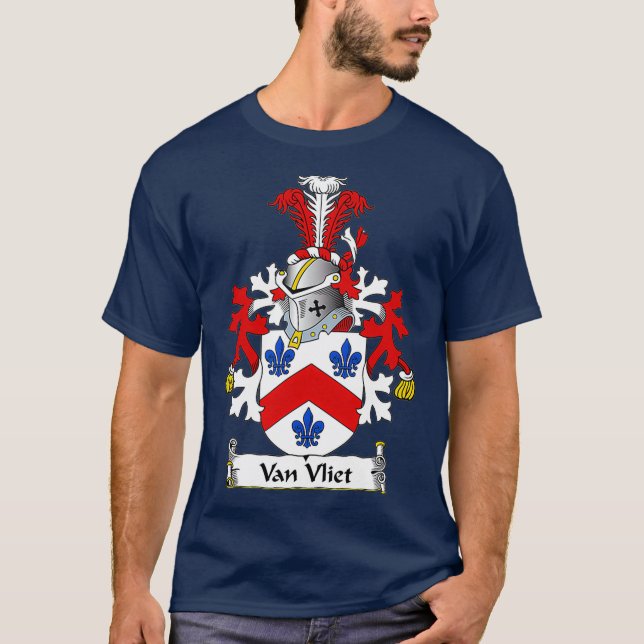 T-shirt Van Vliet Manteau d'armoiries Famille Crest (Devant)