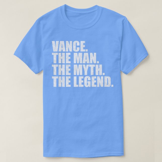 T-shirt VanceVance Nom Vance prénom (Design devant)