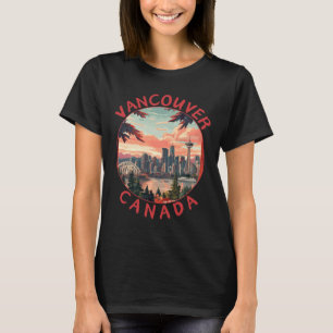 T-shirt Vancouver au Canada Art vectoriel rétro de voyage