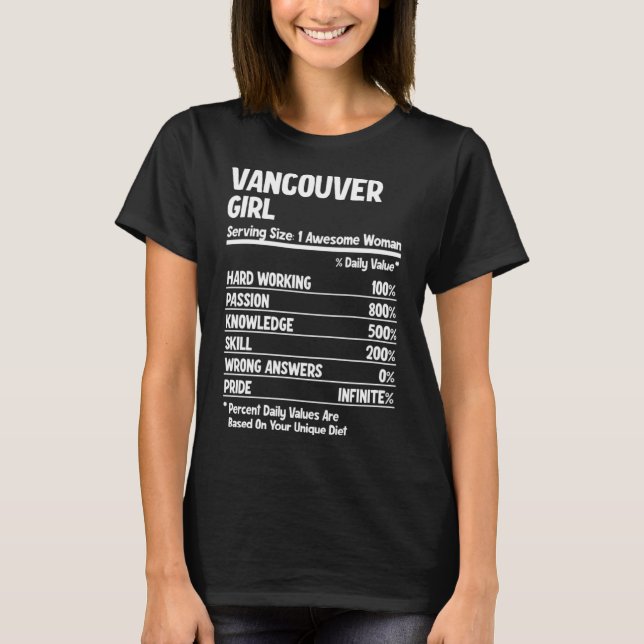 T-shirt Vancouver Girl (Devant)