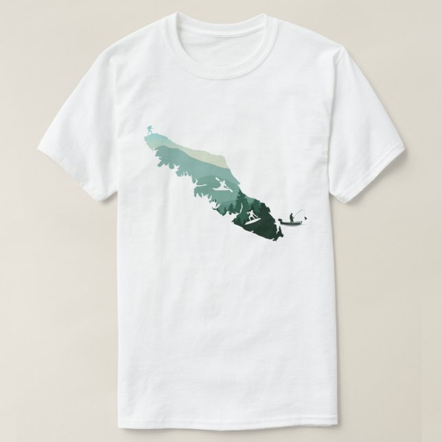 T-shirt Vancouver Island West Coast Design (Design devant)