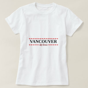 T-shirt VANCOUVER - mon à la maison (coeurs roses et