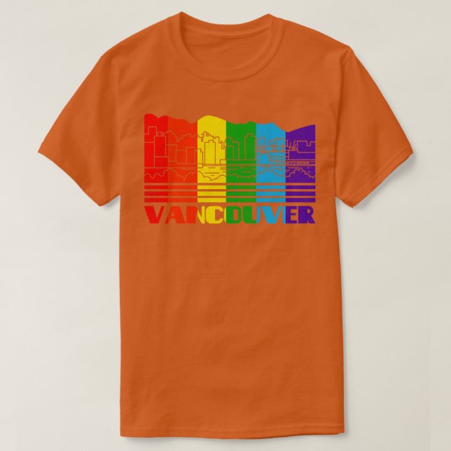 T-shirt Vancouver Pride Vancouver LGBT Don LGBTQ Support (Design devant)