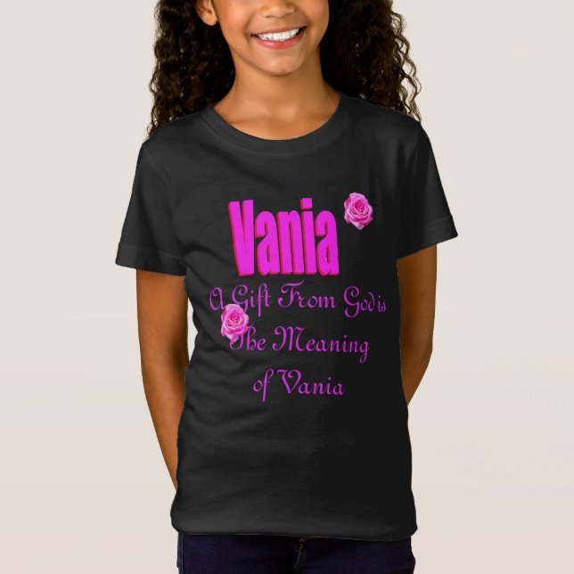 T-Shirt Vania Girls Name Logo, (Devant)