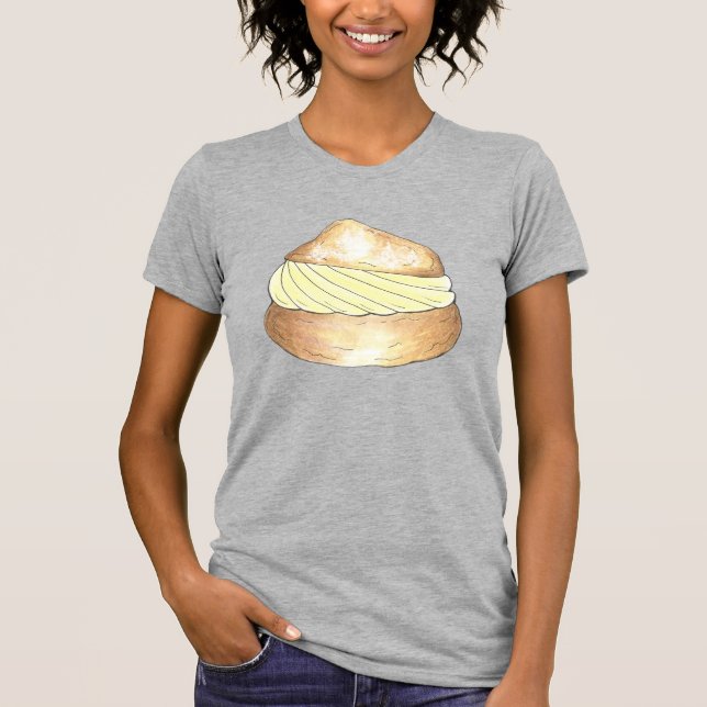 T-shirt Vanilla Cream Puff Puffs Creampuff Foodie Tee (Devant)