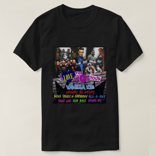 T-shirt Vanilla Ice I Love the &x27 ; 90s Summer Tour C 20 (Design devant)