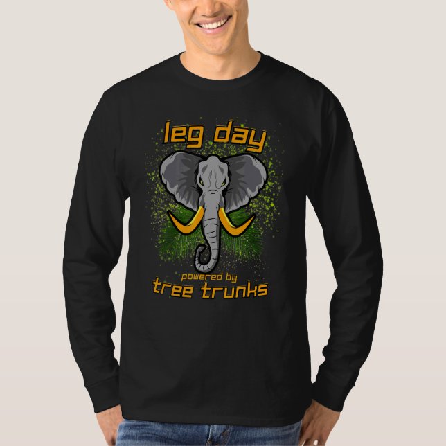 T-shirt VanMoore Elephant Powered Tree Trunk Jour Jour de  (Devant)