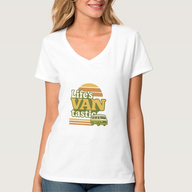 T-shirt VANtastic Retro les années 70 Van Graphic (Devant)