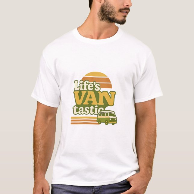 T-shirt VANtastic Retro les années 70 Van Graphic (Devant)