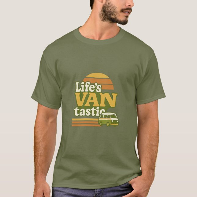 T-shirt VANtastic Retro les années 70 Van Graphic (Devant)