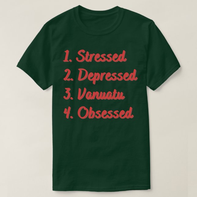 T-shirt Vanuatu déprimé observé (Design devant)
