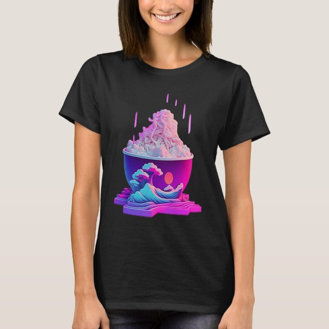 T-shirt Vaperwave Aesthétique Glitch Palm Retrowave Synthw (Devant)