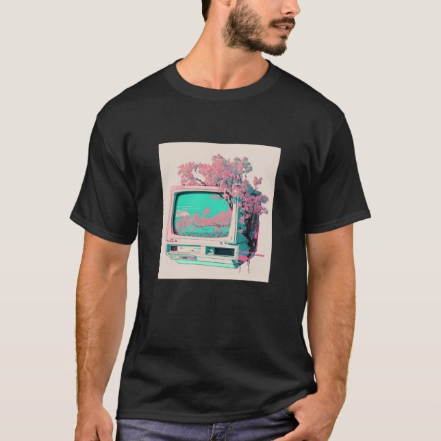 T-shirt Vaperwave Aesthétique Glitch Retrowave Synthwave 3 (Devant)