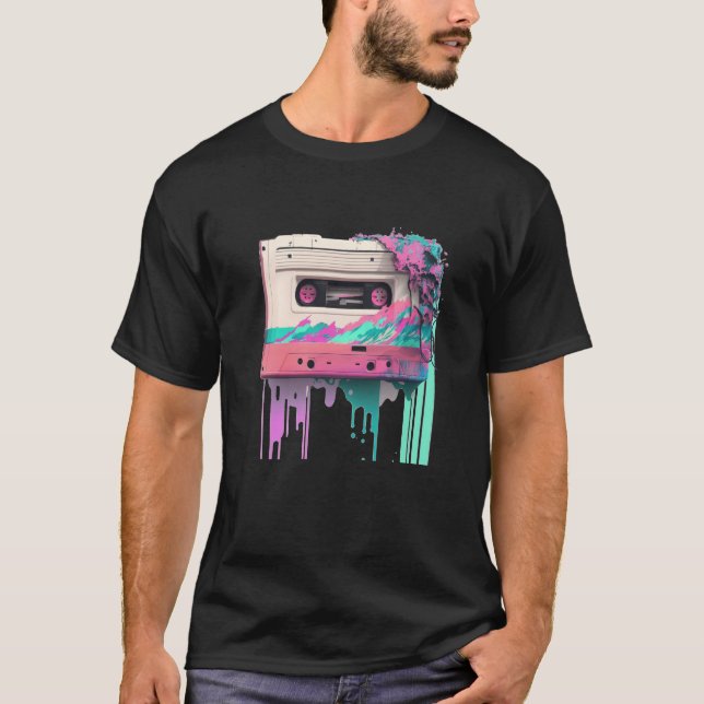 T-shirt Vaperwave - Bande de bande de ruban esthétique (Devant)