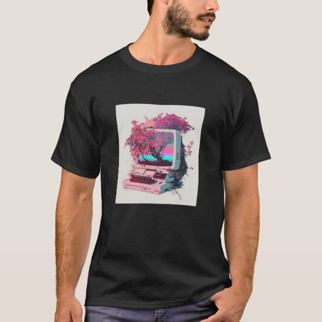 T-shirt Vaperwave Esthétique Glitch Retrowave Synthwave  3 (Devant)
