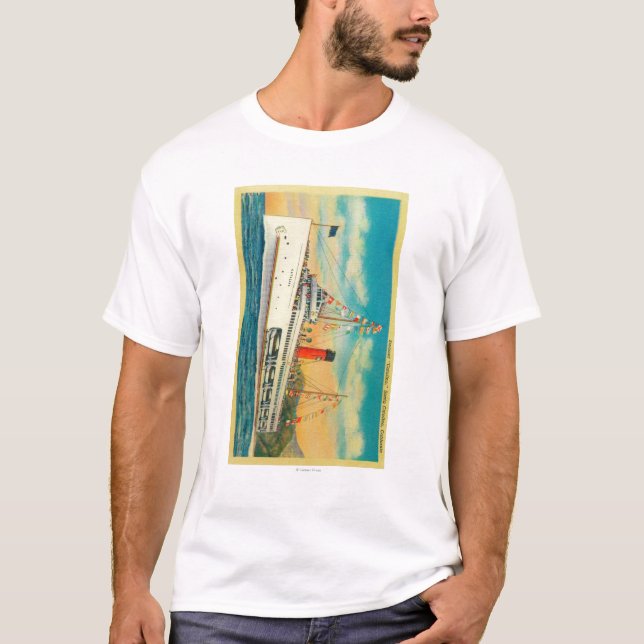 T-shirt Vapeur "Catalina" à l'île de Père Noël Catalina (Devant)