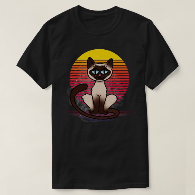 T-shirt Vapeur de chat siamois (Design devant)