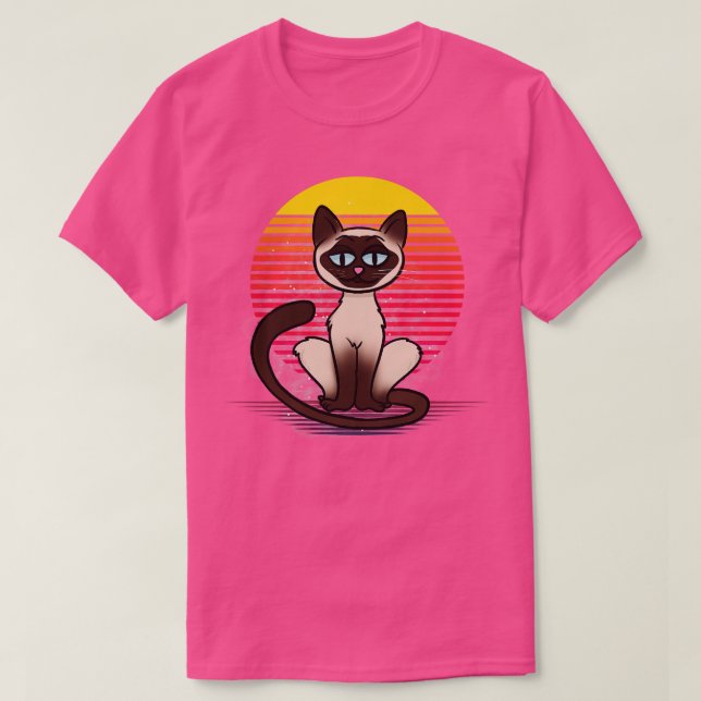 T-shirt Vapeur de chats siamois (Design devant)