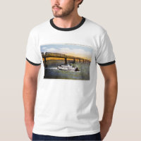 Vapeur passant le pont, la rivière Ohio, le Caire,