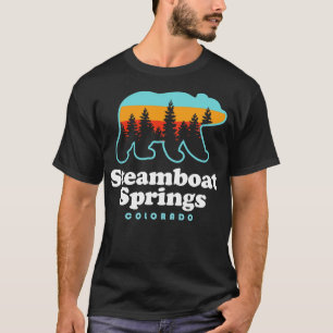 T-shirt Vapeur Springs Colorado Ours Ski de montagne