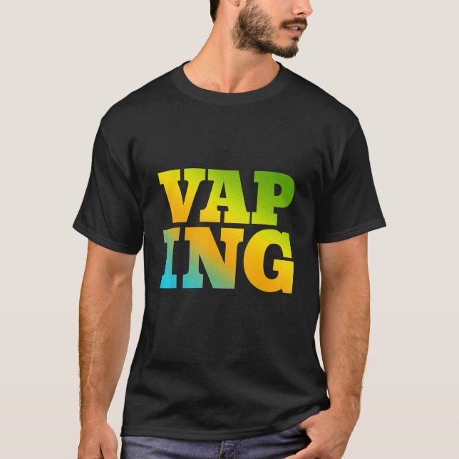 T-shirt Vaping Conçu Avec Des Couleurs Naturelles (Devant)