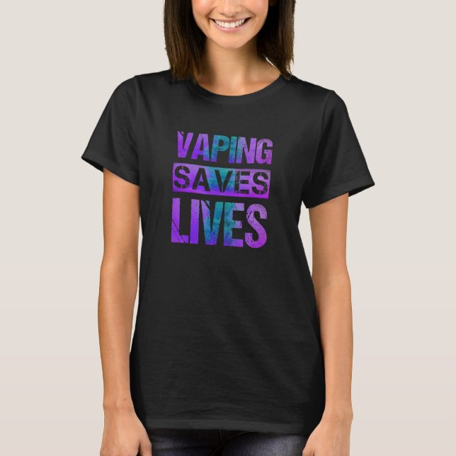 T-shirt Vaping Sauve Des Vies Violet Adultes Turquoises Co (Devant)