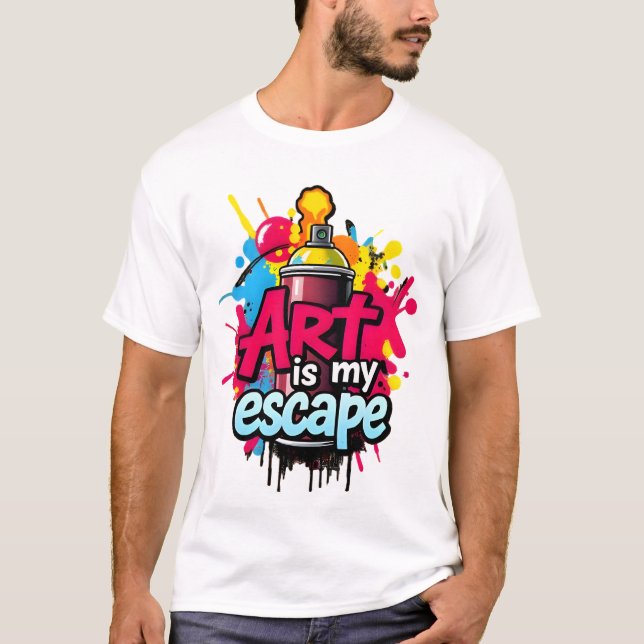 T-shirt Vaporisateur Peinture Art Escape - Urbain inspiré  (Devant)