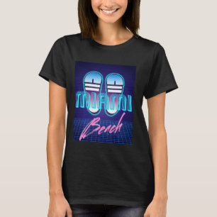 T-shirt Vaporwave 80 S Retro Miami Beach Esthétique Vintag
