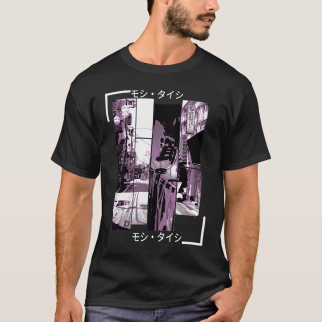 T-shirt Vaporwave Aesthetic Japan Style 80s 90s Tokyo Osak (Devant)