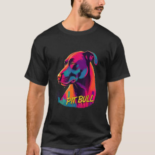 T-shirt Vaporwave American Pit Bull Terrier Retro Futurist