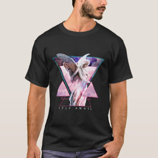 T-shirt Vaporwave Ange Statue Ailes S'Envolent Aesthétique