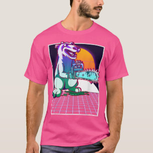 T-shirt Vaporwave animal arctique effrayant 90s Sunset Dép
