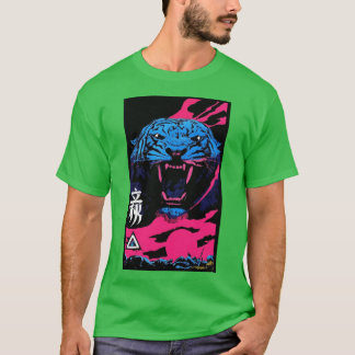 T-shirt Vaporwave Animal Printiger Modern Fashion Cyberpun
