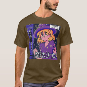 T-shirt Vaporwave Anime fille Esthétique 80s halloween sor
