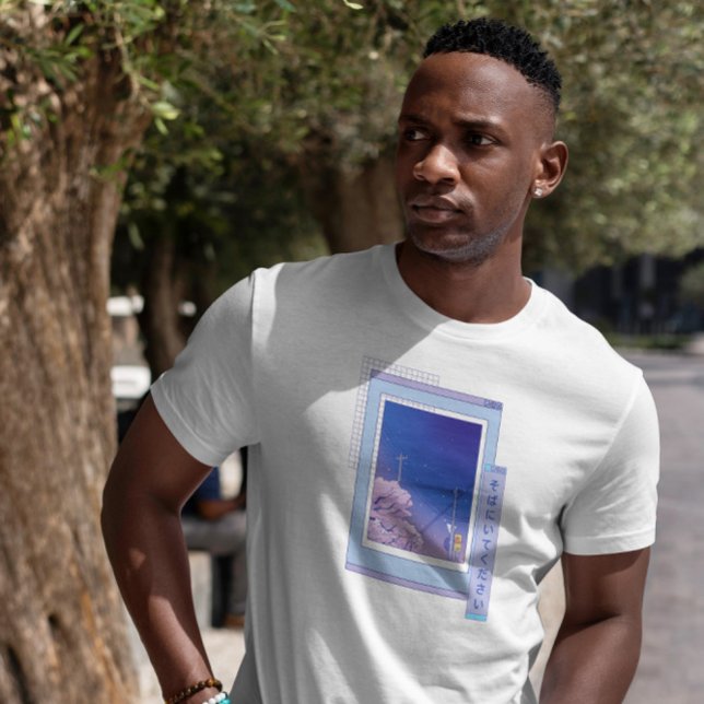 T-shirt Vaporwave Anime Paysage (Créateur téléchargé)