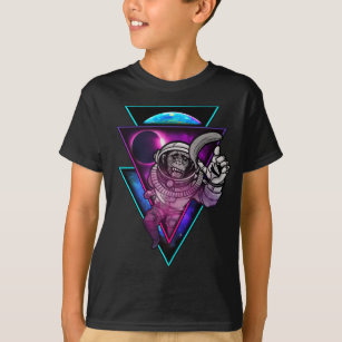 T-shirt Vaporwave Astronaut Space Art Monkey Bankey