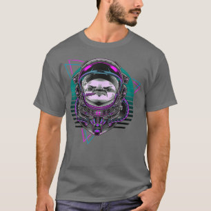 T-shirt Vaporwave Astronaut Synthwave 80s Art Sloth Retro