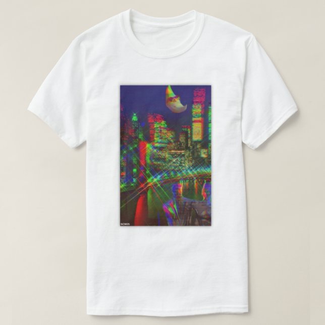 T-shirt Vaporwave City (Design devant)
