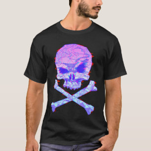 T-shirt Vaporwave crâne Style esthétique Effet Glitch