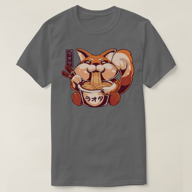 T-shirt Vaporwave Cute Shiba Inu Kawaii Ramen Noo japonais (Design devant)