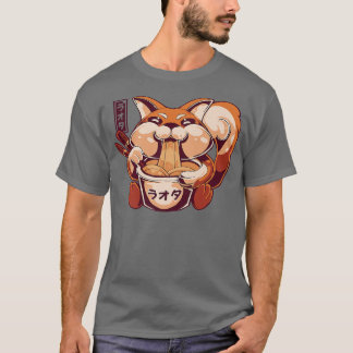 T-shirt Vaporwave Cute Shiba Inu Kawaii Ramen Noo japonais