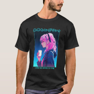 T-shirt Vaporwave Cyber Anime Girl Japonaise Aesthétique P