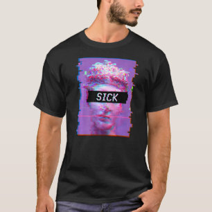 T-shirt Vaporwave David Statue Art Esthétique Sick Sad Mic