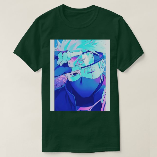 T-shirt Vaporwave de Kakashi (Design devant)